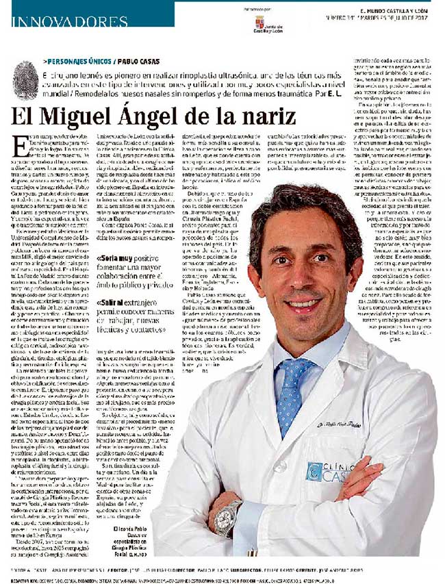 Dr Pablo Casas - El Miguel Ángel de la nariz